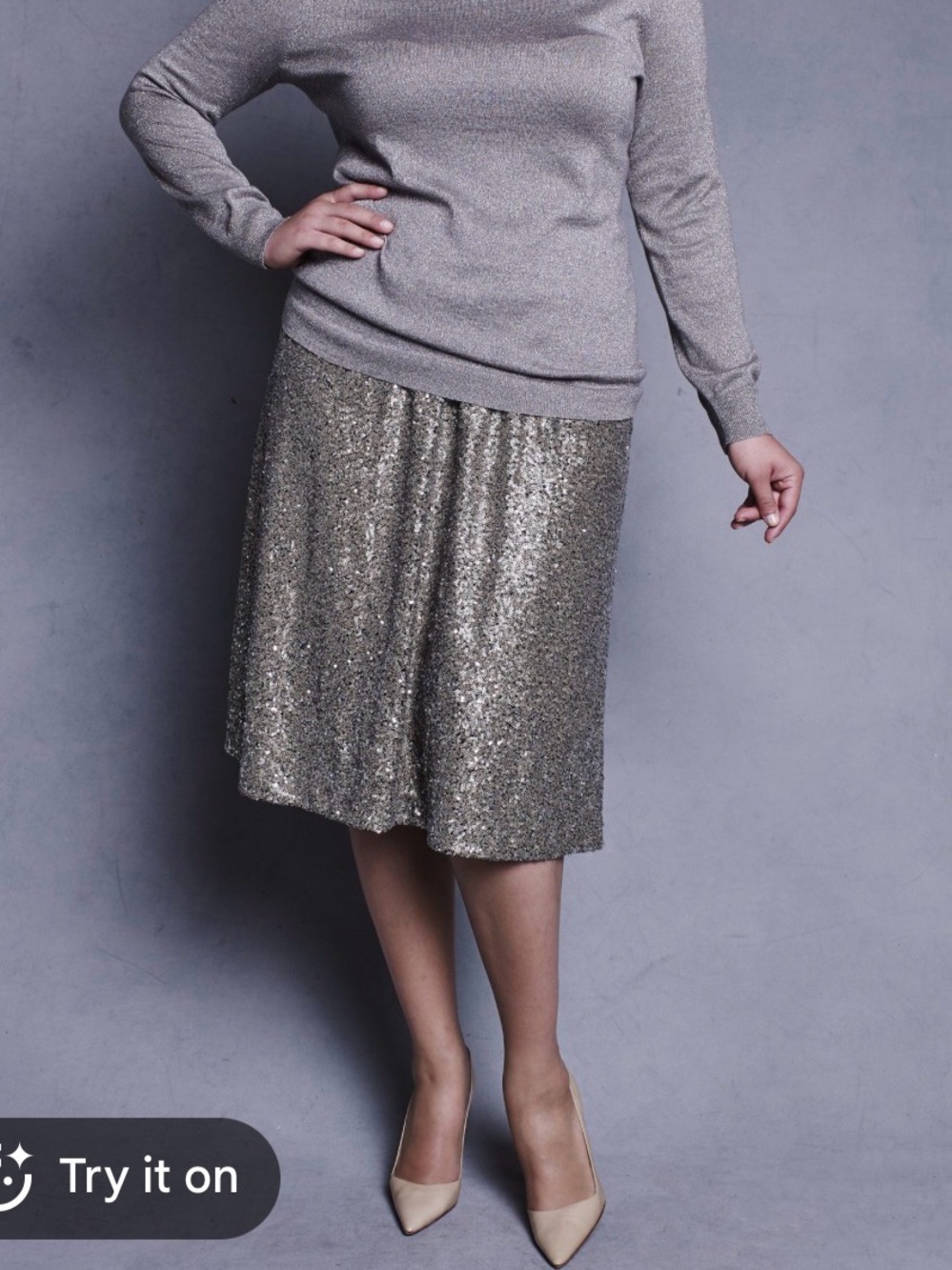 Lela Rose for Lane Bryant Skirt Sequins Size Pull On Stretchy Waist Plus Size 18